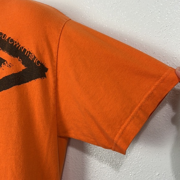 Famous Stars and Straps Shirt Men Medium Orange Graphic Short Sleeve Tee Casual - Picture 6 of 12